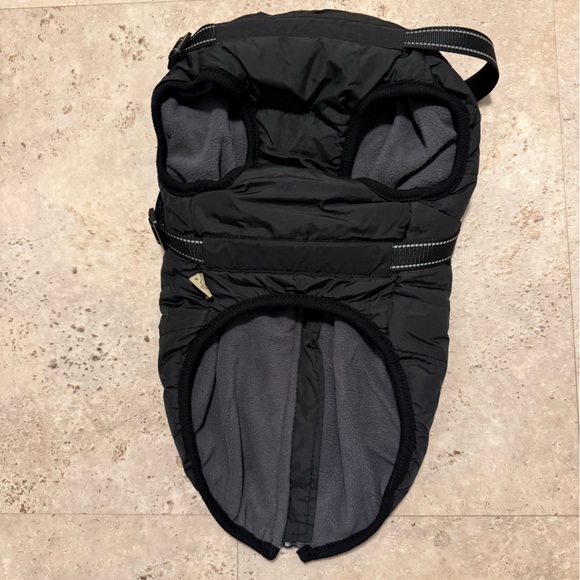 FurryKing Black Dog Jacket with Harness - Picture 2 of 5